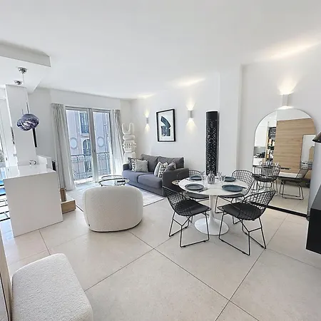 Center La Croisette Splendid 2 Bedroom In Premium Gardens And Balcony By Olam Lägenhet